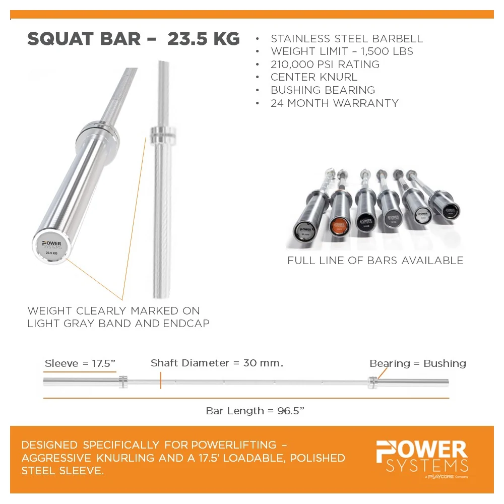 Powerlifting Squat Bar - Image 4